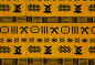 Preview: Afrika Stoff - Traditionelles Grafisches Design in Gelb